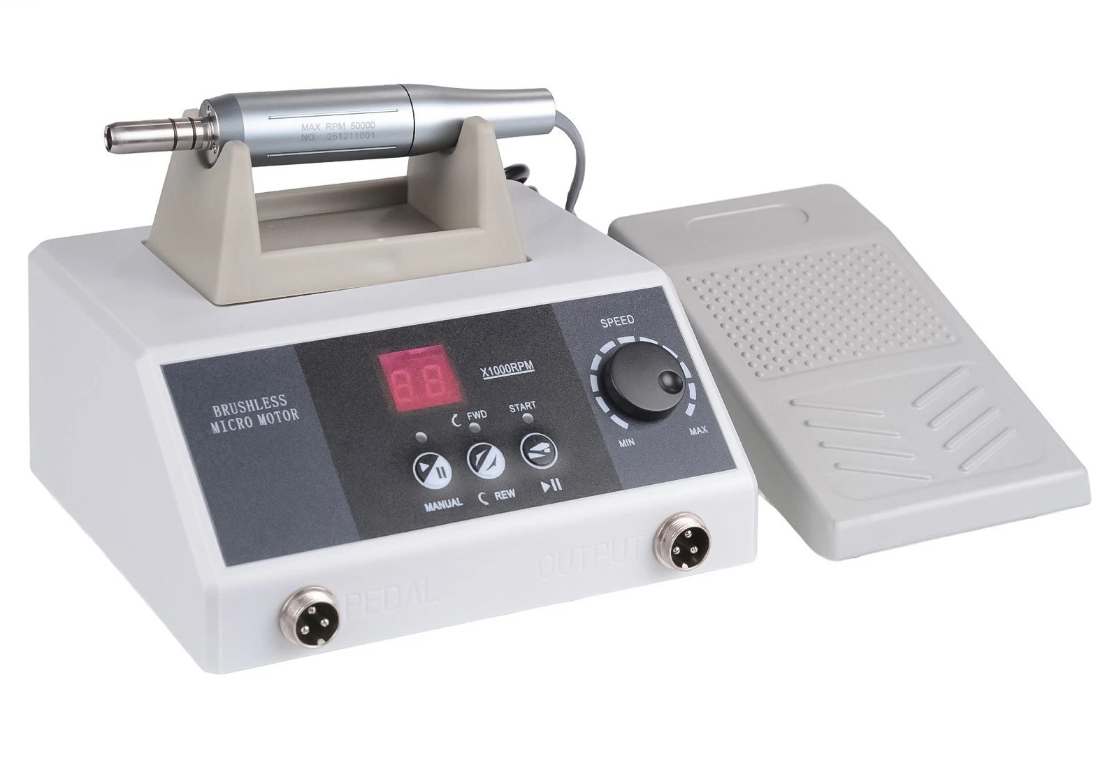 Dental Lab Polishing Grinder with 50KRPM E-Type Brushless Micromotor